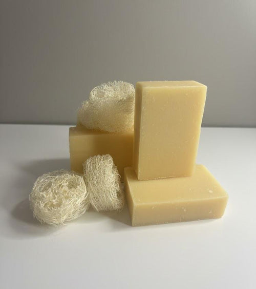 Egyptian Musk Soap Bar | Handmade Shea Butter Soap with Mini Loofah