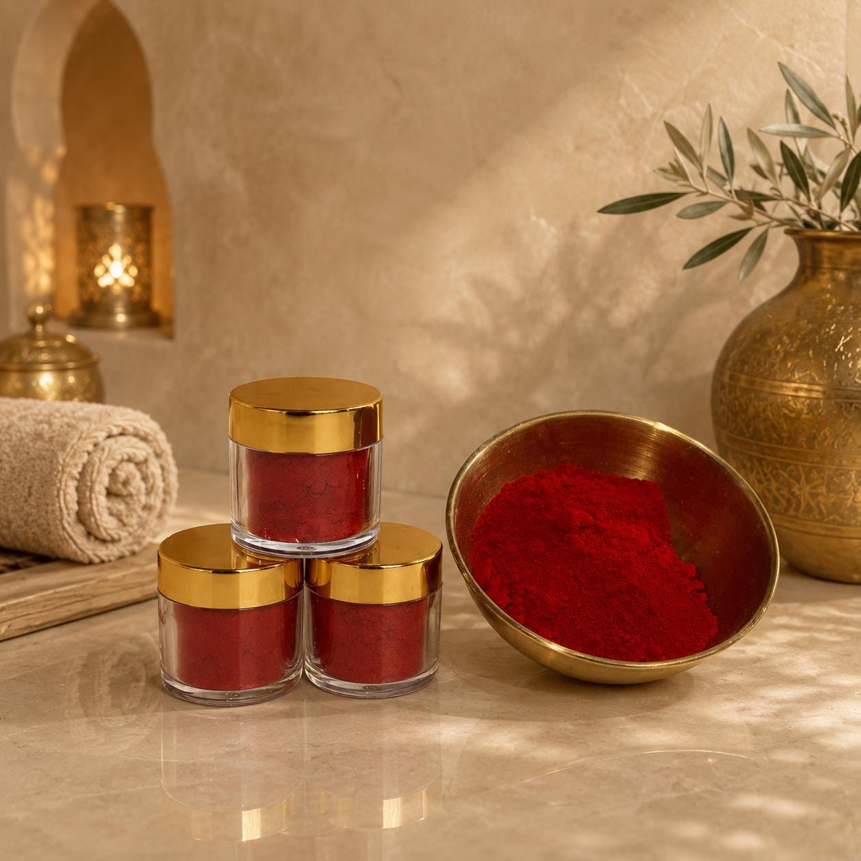 Complete Spa Set / Moroccan Hammam Inspired | Black Soap, Rhassoul Clay, Rose Water, Oud Oil, Kessa, Black Seed Oil