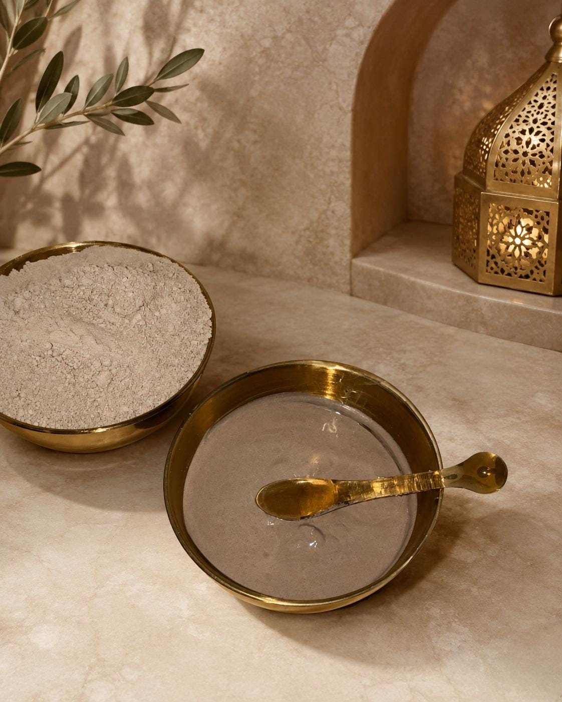 Moroccan Hammam Spa Kit | Black Soap, Rhassoul Clay, Rose Water, Oud Oil, Kessa